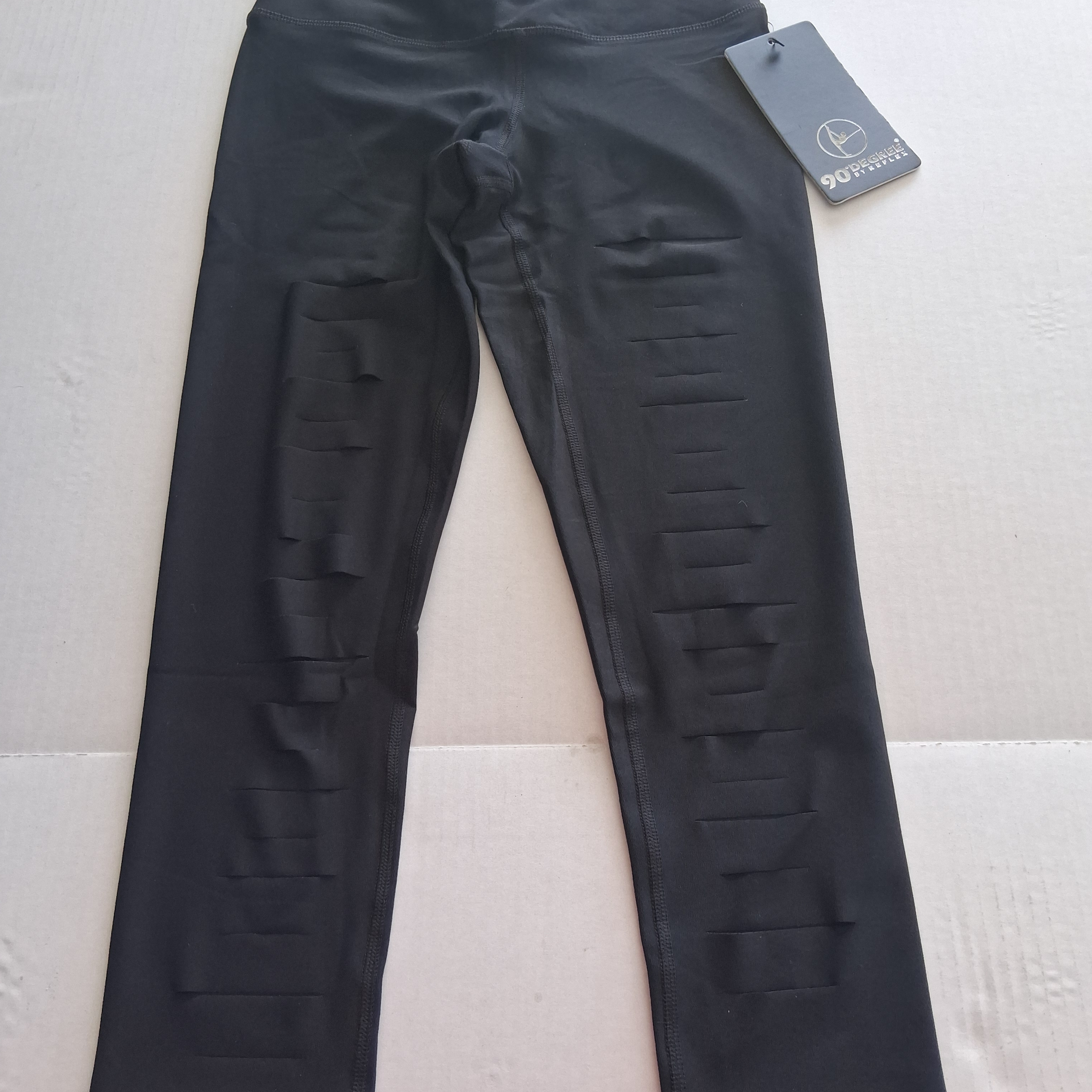 90 Degree By Reflex Black Women's Leggings With Cutout Detail Sz. Xs